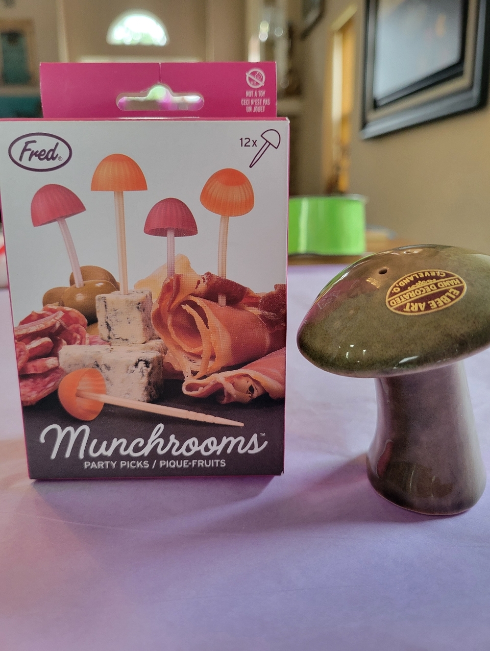 Fred Munchrooms NWT Party Picks & Vintage Mushroom Shaker